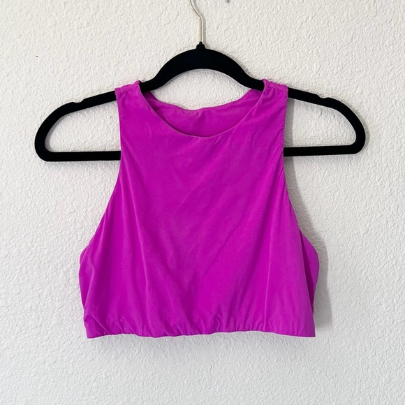 Skims Women's Pink High-Neck Crop Top - Picture 5 of 9